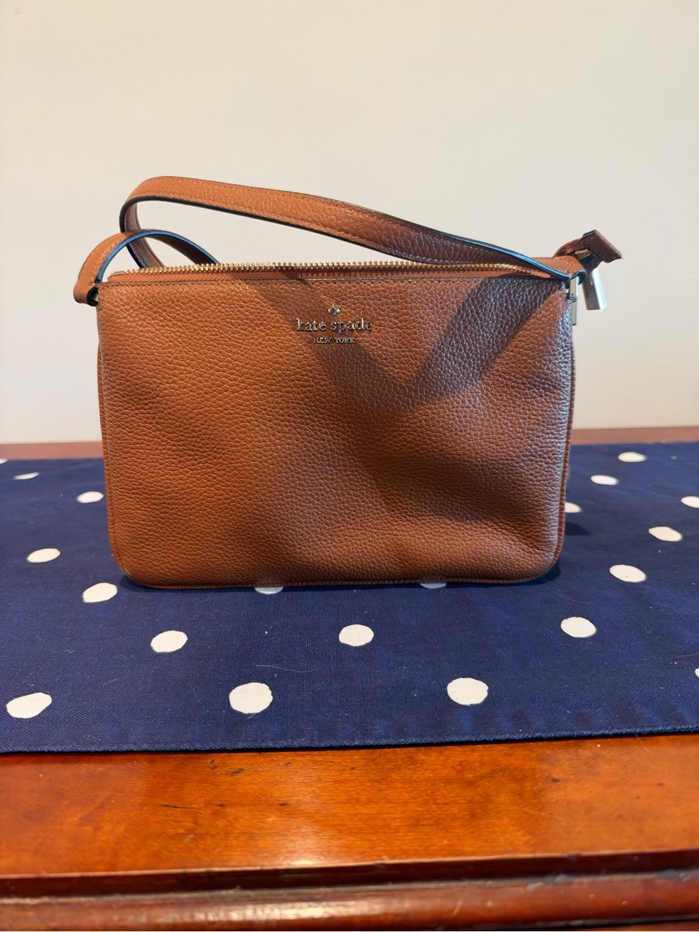 kate spade Tan Pebbled Leather Crossbody